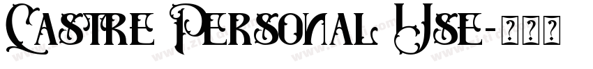 Castre Personal Use字体转换
